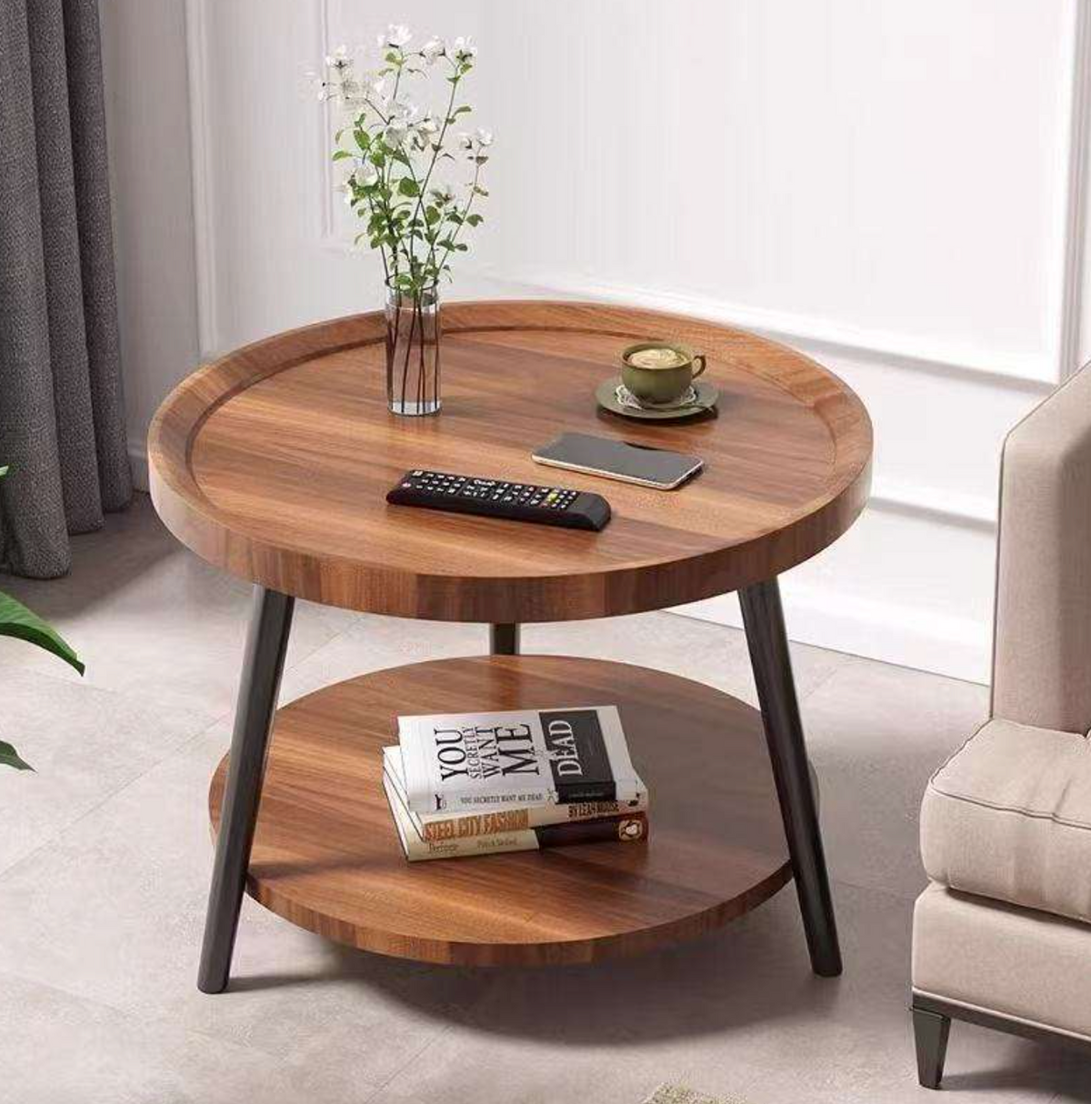 Modern Round Sofa Side Table