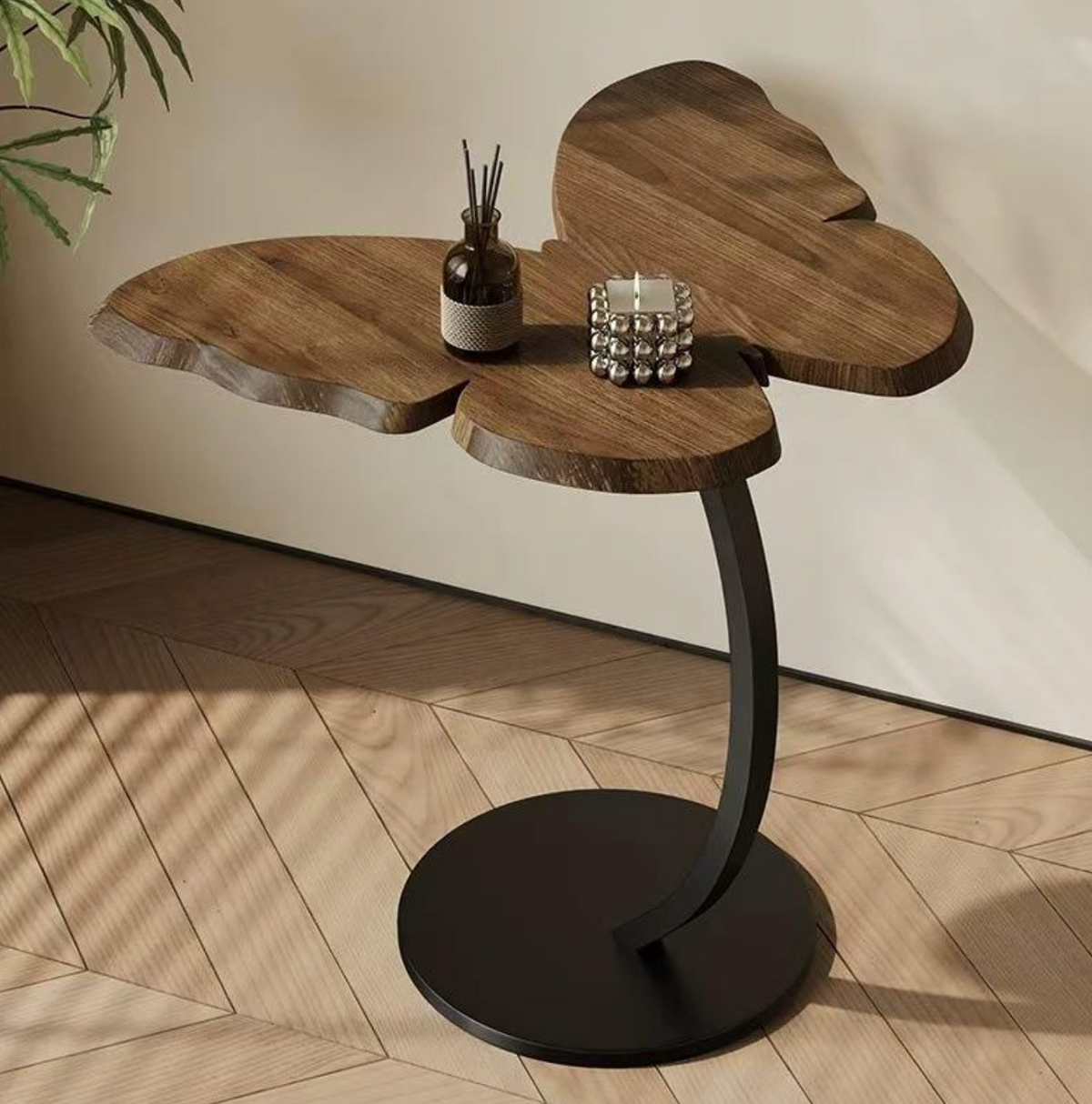 Modern Butterfly Wooden Side Table