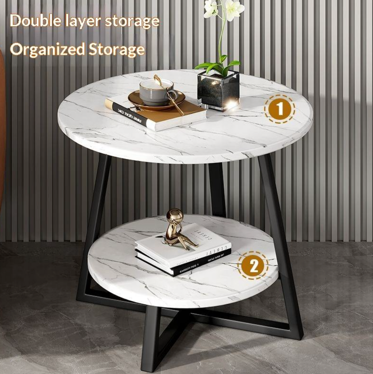 Modern Carbon Steel Side Table