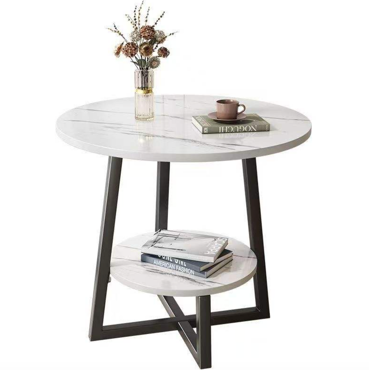 Modern Carbon Steel Side Table